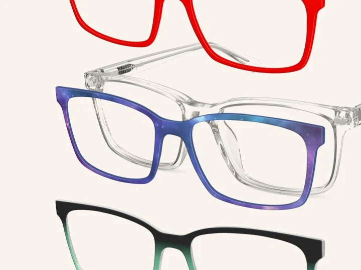 Magnetic glasses—switch between multiple styles.