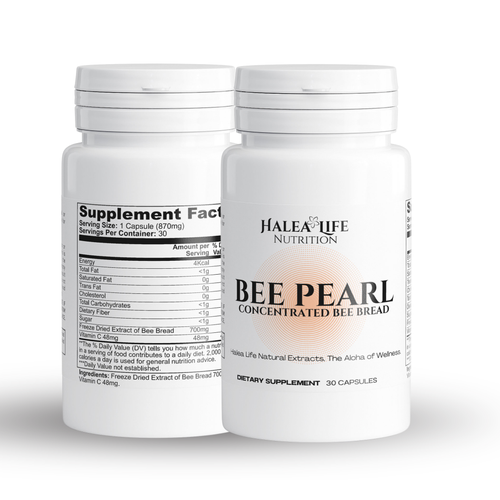 Bee Pearl Bee Bread Capsules with Vitamin C