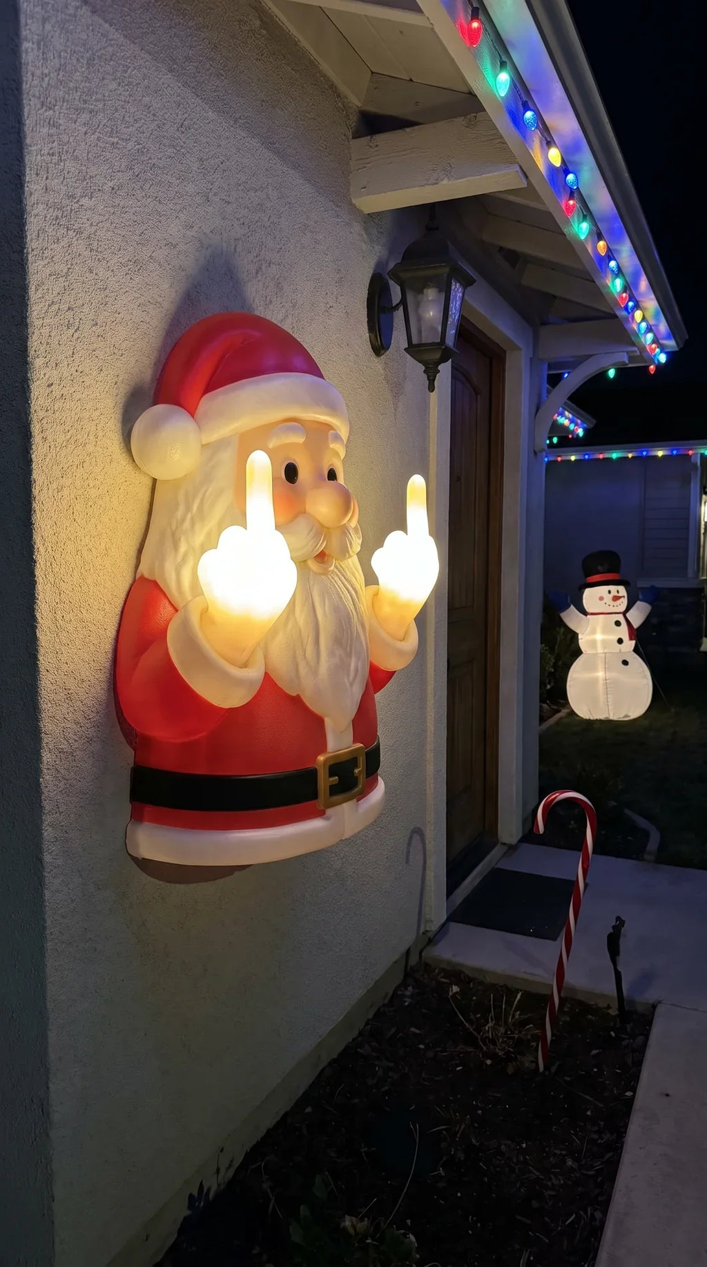 Halloween Ghost Middle Finger Glow Night Light