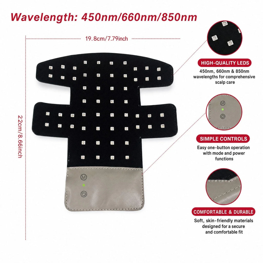 LED Light Therapy Hair Growth Cap Wearable